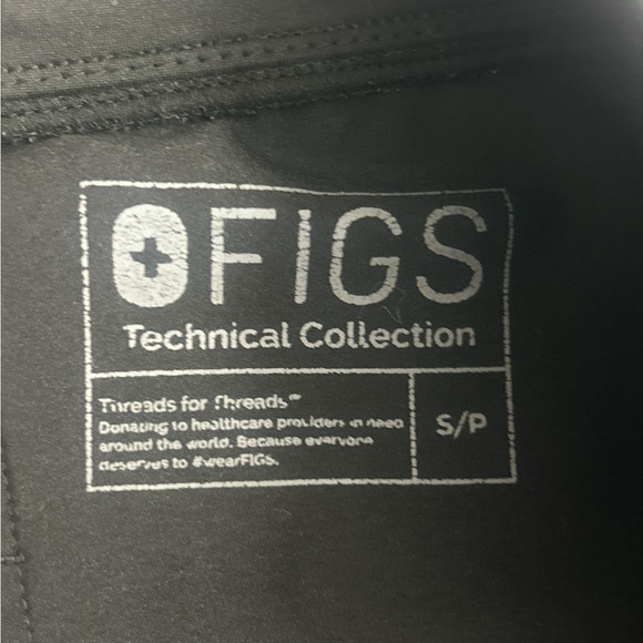 FIGS Zamora Jogger Scrub Pants – Black – Size S/P Style W18SW2005P - Picture 2 of 8